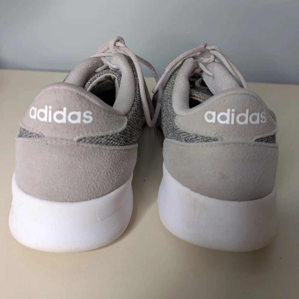 adidas Cloudfoam Gray Fabric Mesh Athletic Shoes Size Women's 8.5